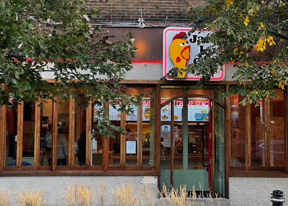 Exterior view of Jack le Coq restaurant in Montreal's Mile End